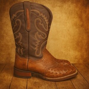 Dan Post Cowgirl Boots Brown Leather Western Cowboy Square Toe DP2891 Size 9 M